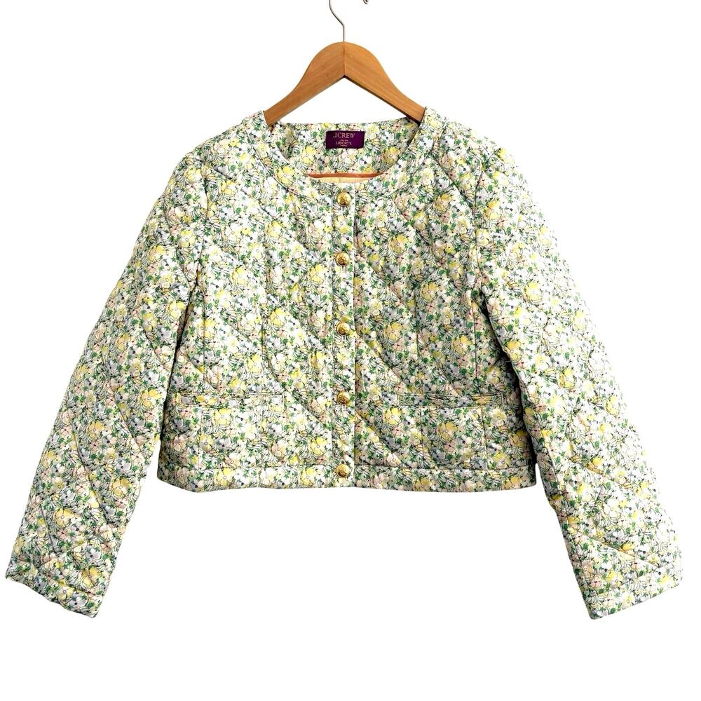 J Crew Limited Edition Quilted Louisa Lady Jacket Liberty Fabric Size 8 /10 ?